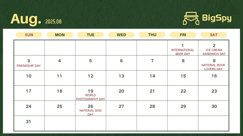 2025 eCommerce Marketing Calendar(August)