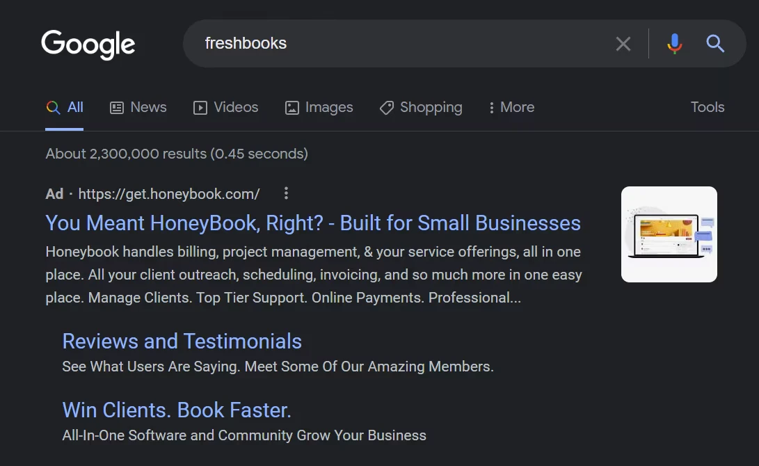 Freshbooks In Google