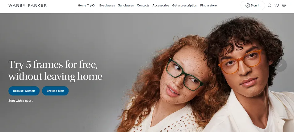 Top 20 Most Successful Shopify Dropshipping Stores:Warby Parker