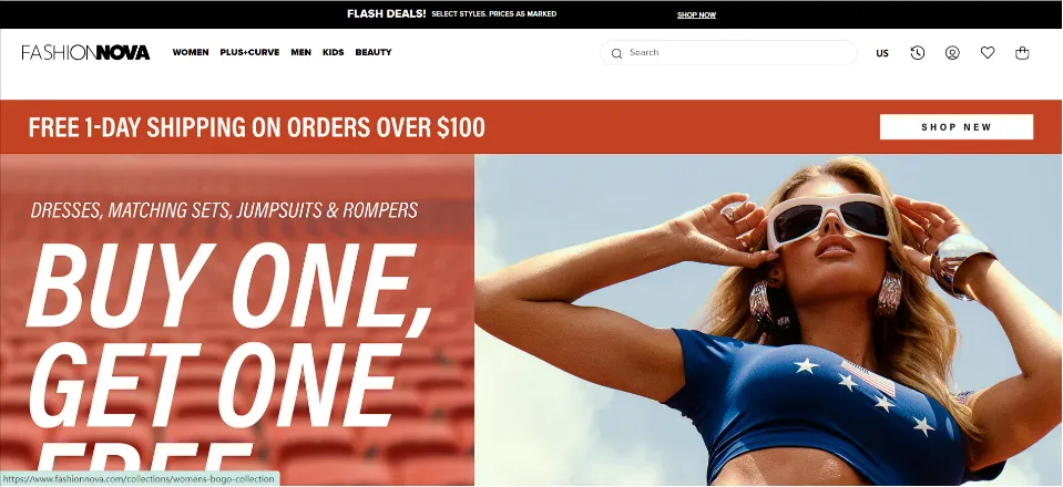 Top 20 Most Successful Shopify Dropshipping Stores:Fashion Nova