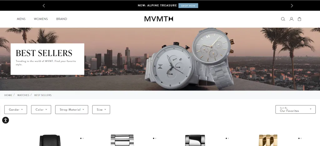 Top 20 Most Successful Shopify Dropshipping Stores:MVMT Watches