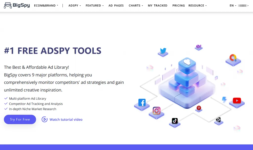 BigSpy - Competitive Intelligence Tool