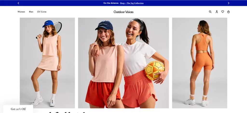 Top 20 Most Successful Shopify Dropshipping Stores:Outdoor Voices